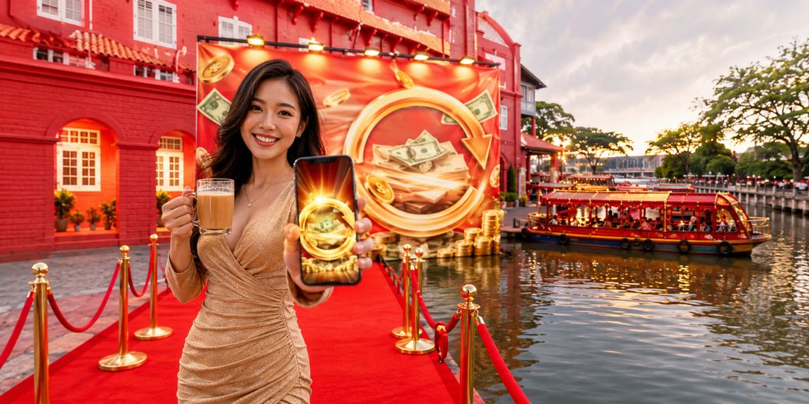 Pengguna menyemak bonus cashback di Melaka Malaysia